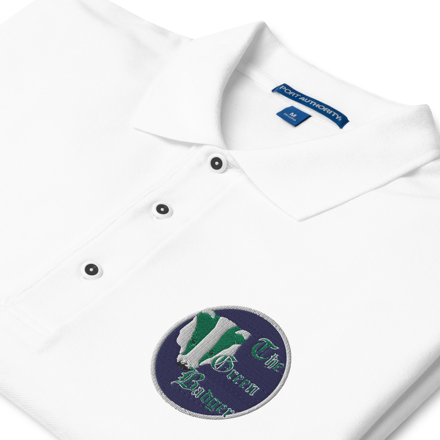 The Green Badger embroidered Men's Premium Polo