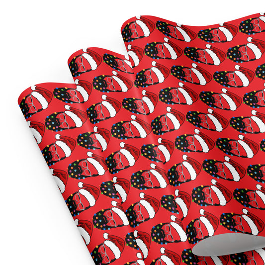 The James Seasonal 3-pack red Wrapping paper sheets